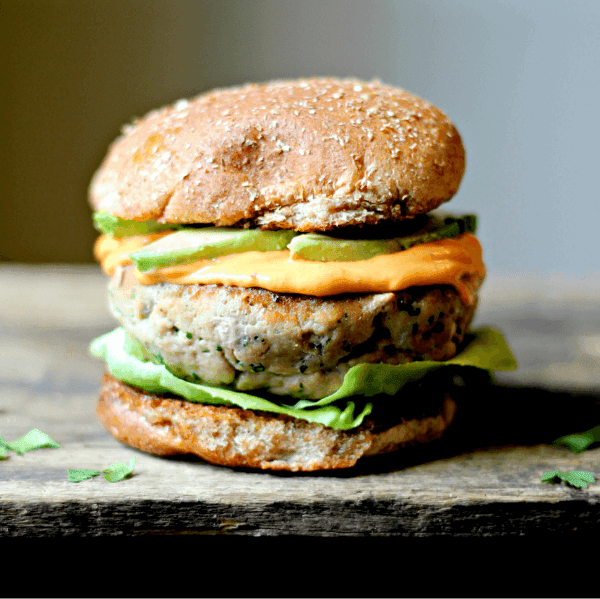 Ahi Tuna Burgers with Sriracha Aioli