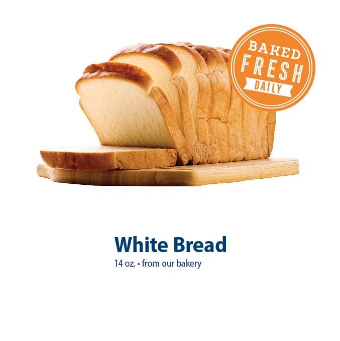 white bread, 14 oz from our bakery