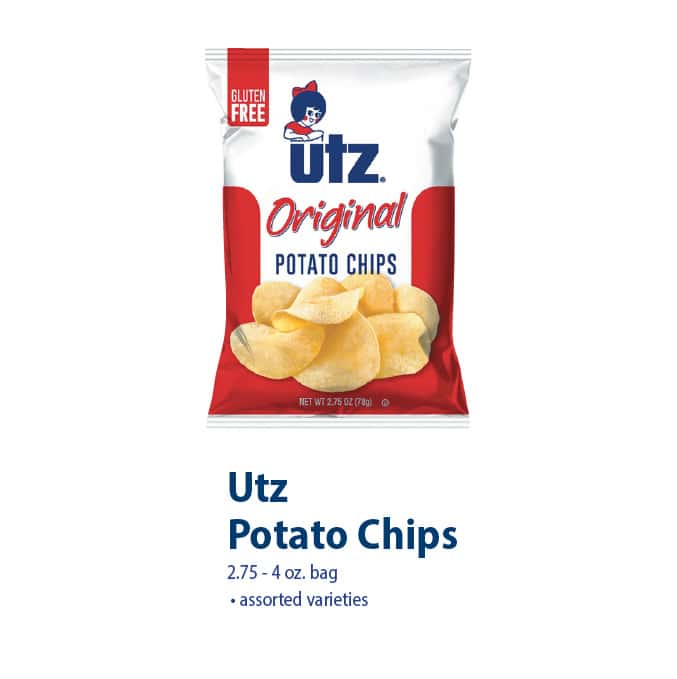 Utz Potato Chips, 2.75 - 4 oz. bag, assorted varieties