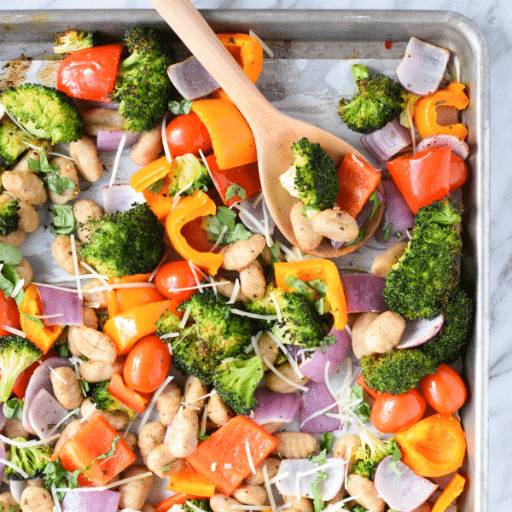 crispy sheet pan gnocchi and veggies