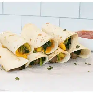 baked breakfast taquitos