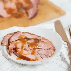 bourbon maple glazed ham