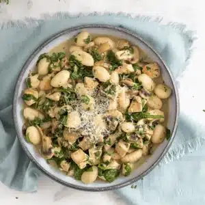 chicken and mushroom gnocchi skillet