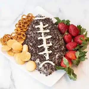 chocolate cream cheese football dip