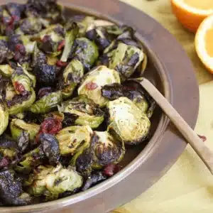 cranberry orange roasted brussels sprouts