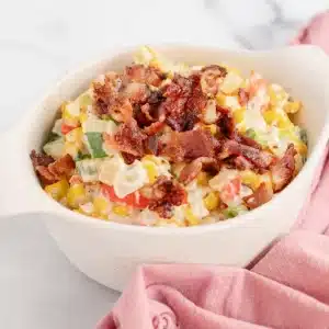 creamy confetti corn with bacon