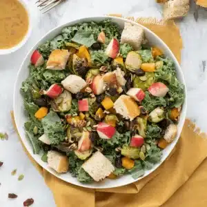 fall roasted vegetable panzanella salad