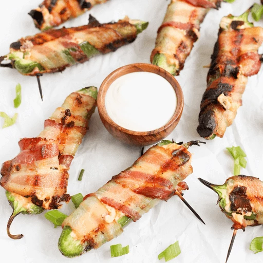 grilled bacon wrapped jalapeno poppers