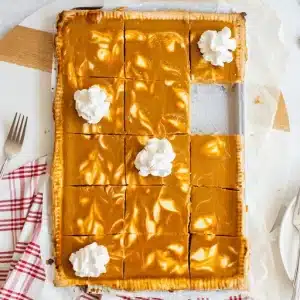 pumpkin cheesecake slab pie