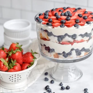 red white and blue trifle
