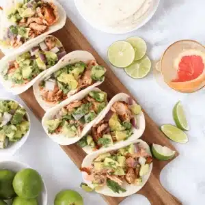 salmon tacos with citrus salsa