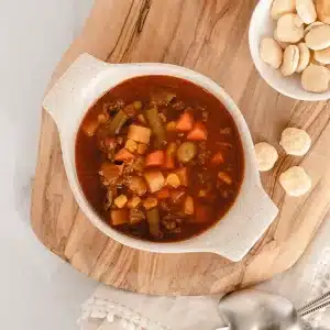 slow cooker beef vegetable soup