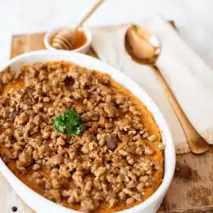 whipped sweet potatoes and bananas with honey